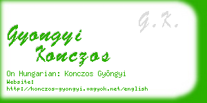 gyongyi konczos business card