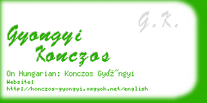 gyongyi konczos business card